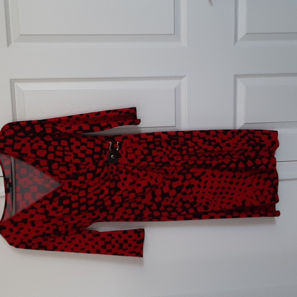 Red and black dress